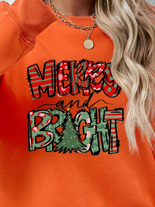 MERRY AND BRIGHT Long Sleeve Sweatshirt |1mrk.com