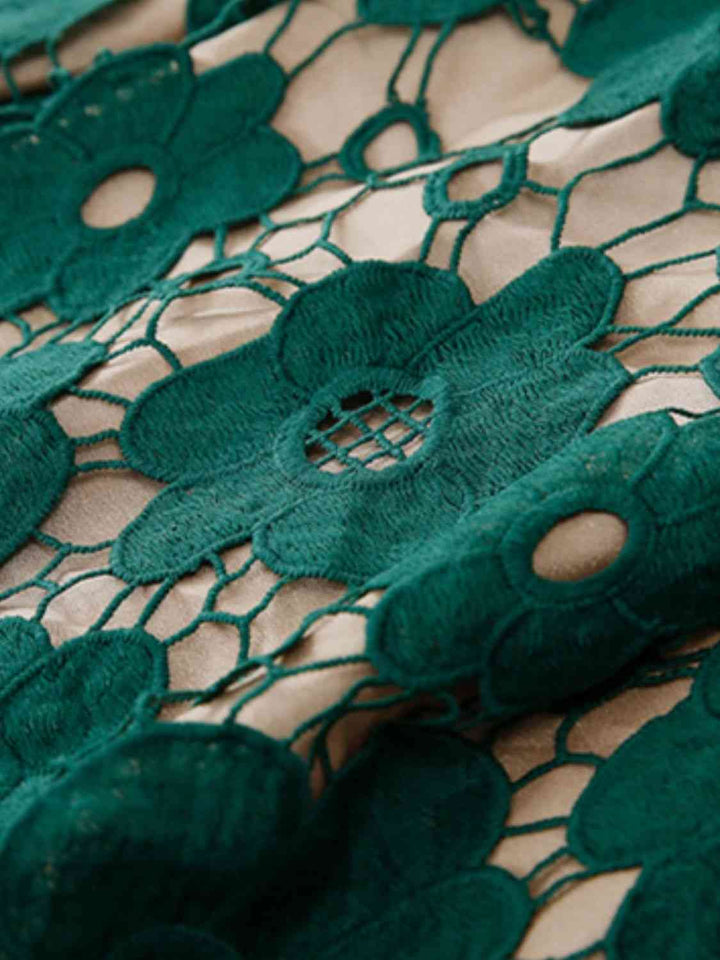 Floral Lace A-Line Skirt |1mrk.com