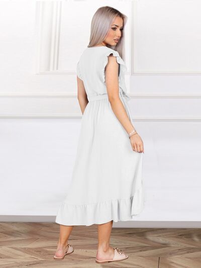 Tied Surplice Ruffle Hem Dress | Trendsi