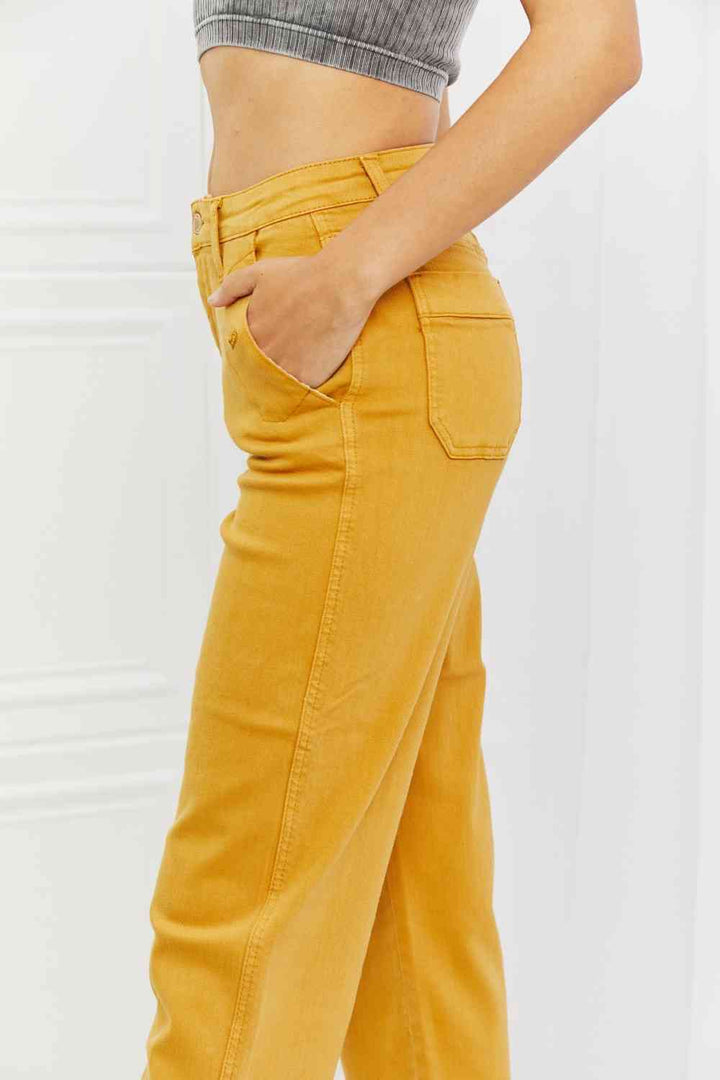 Judy Blue Jayza Full Size Straight Leg Cropped Jeans | 1mrk.com