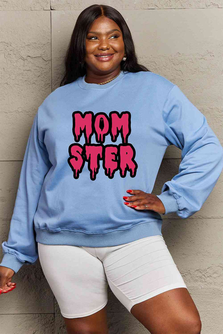 Simply Love Full Size MOM STER Graphic Sweatshirt |1mrk.com