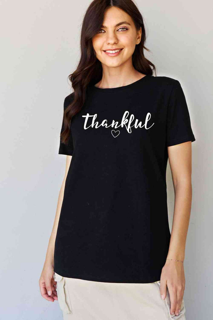 Simply Love Full Size THANKFUL Graphic T-Shirt | 1mrk.com