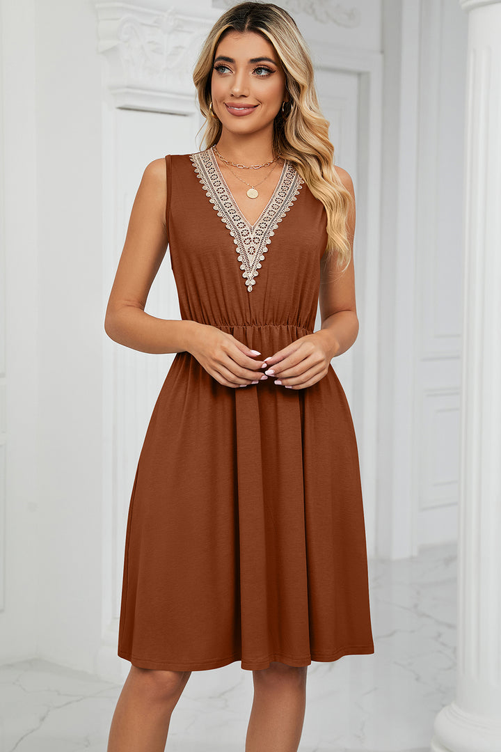 Pocketed V-Neck Wide Strap Dress | Trendsi