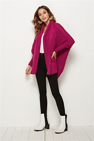 Open Front Batwing Sleeve Cardigan |1mrk.com