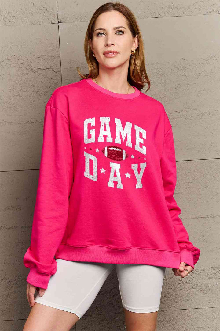 Simply Love Full Size GAME DAY Graphic Sweatshirt | 1mrk.com