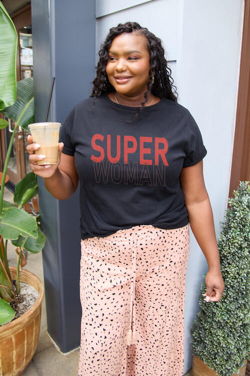 Simply Love Full Size SUPERWOMAN Short Sleeve T-Shirt | 1mrk.com