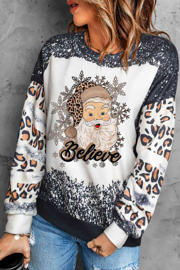 BELIEVE Santa Graphic Sweatshirt |1mrk.com