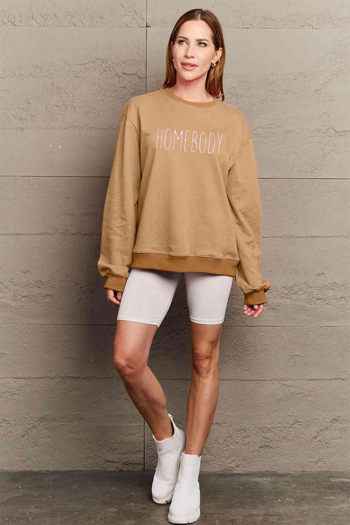 Simply Love Full Size HOMEBODY Graphic Sweatshirt |1mrk.com