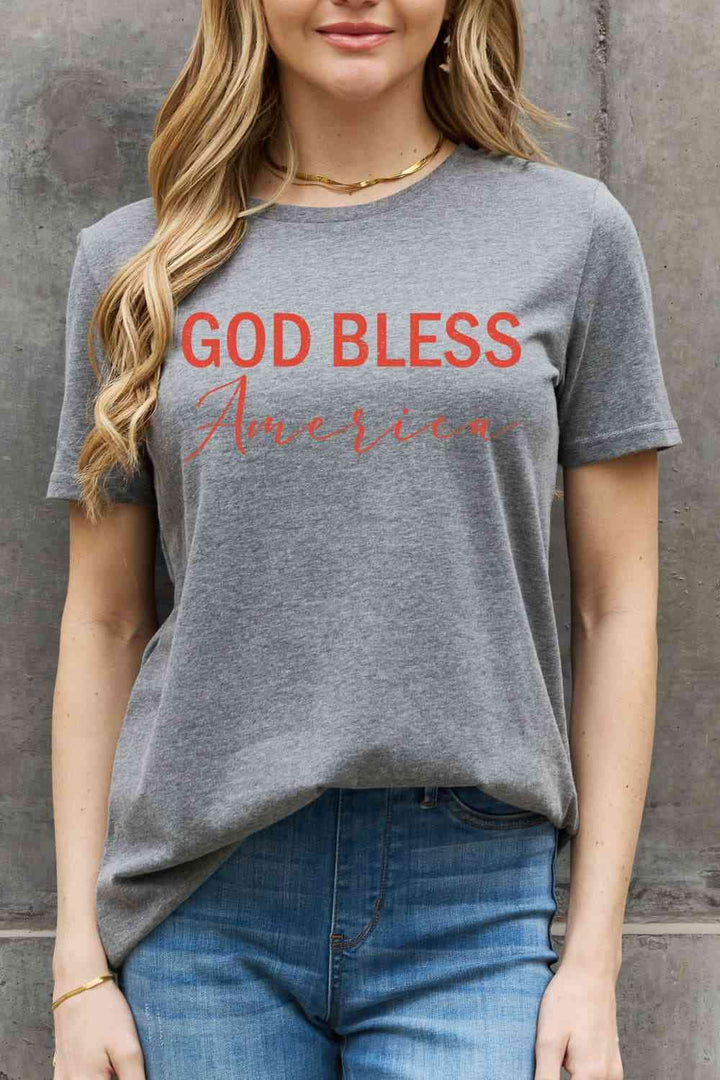 Simply Love GOD BLESS AMERICA Graphic Cotton Tee | 1mrk.com
