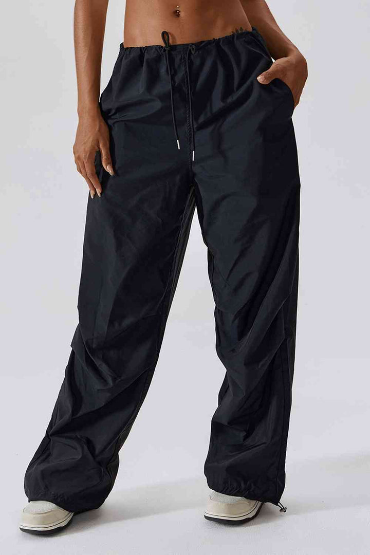 Long Loose Fit Pocketed Sports Pants |1mrk.com