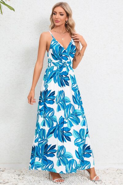 Printed Surplice Maxi Cami Dress | Trendsi