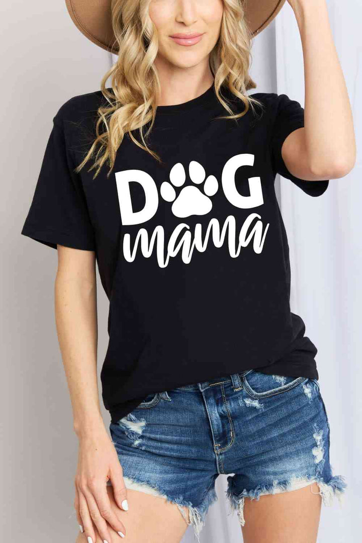 Simply Love Full Size DOG MAMA Graphic Cotton T-Shirt | 1mrk.com