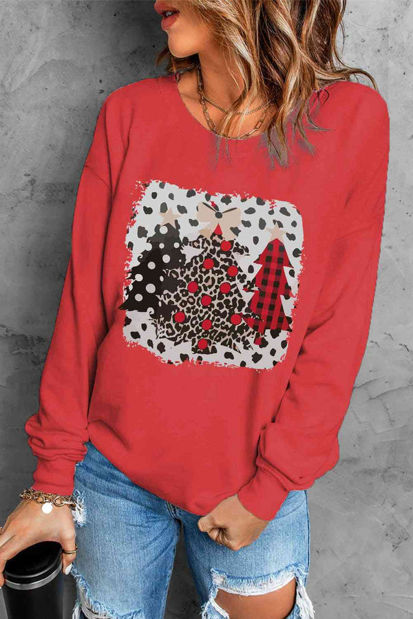 Christmas Tree Graphic Sweatshirt |1mrk.com