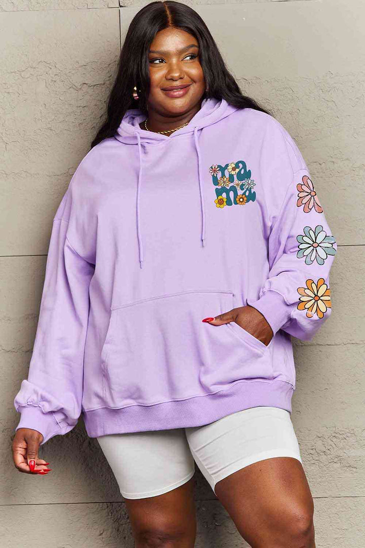 Simply Love Simply Love Full Size MAMA Graphic Dropped Shoulder Hoodie | 1mrk.com