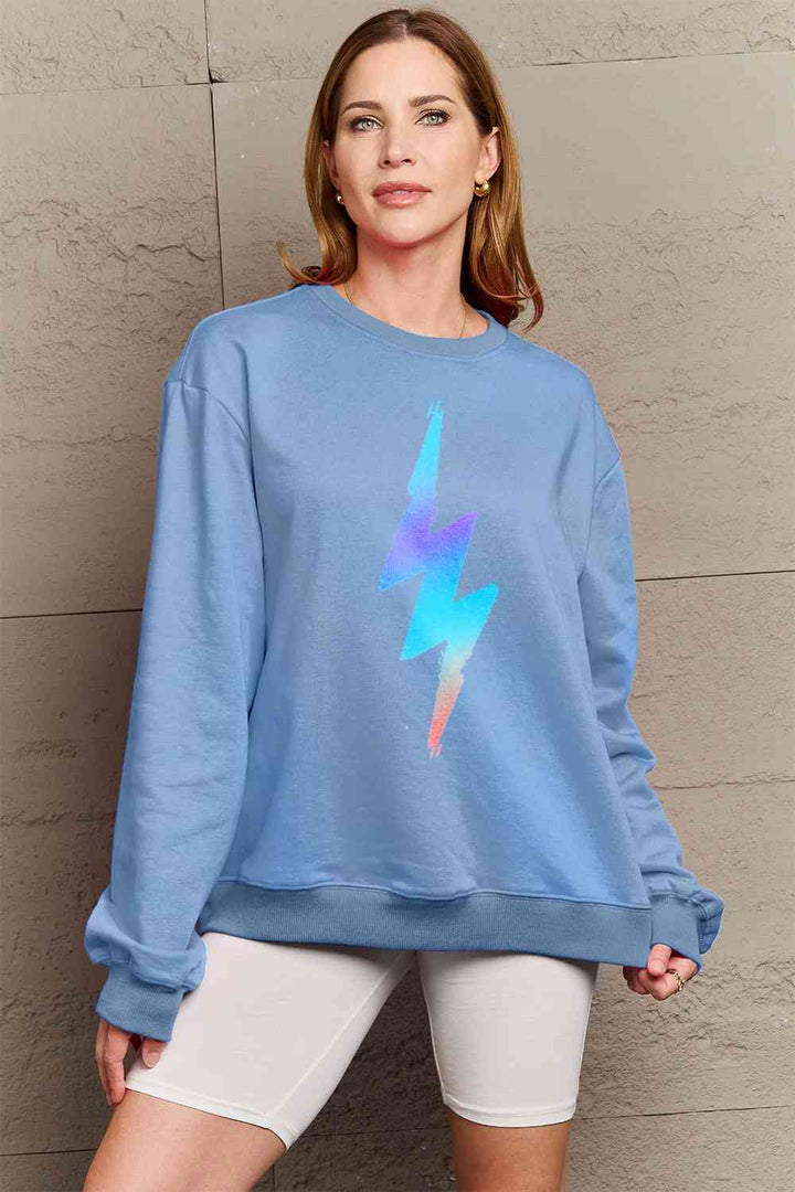 Simply Love Full Size Graphic Round Neck Sweatshirt |1mrk.com