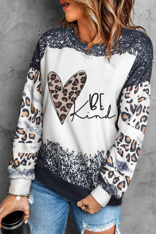 Mixed Print Drop Shoulder Sweatshirt |1mrk.com