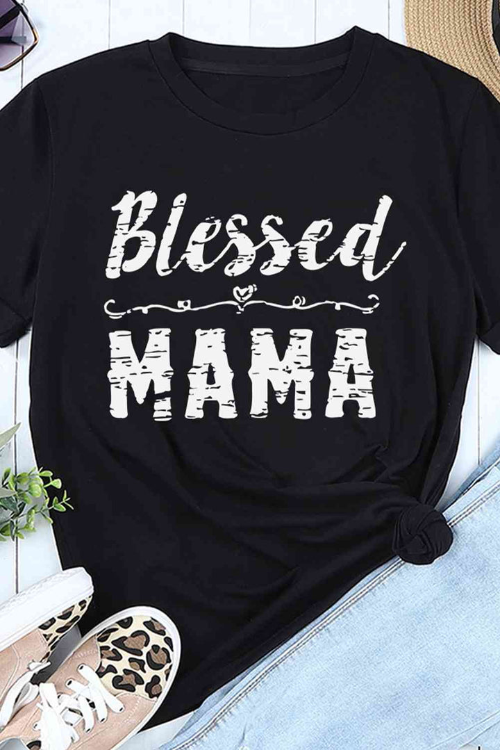 BLESSED MAMA Graphic Tee | 1mrk.com