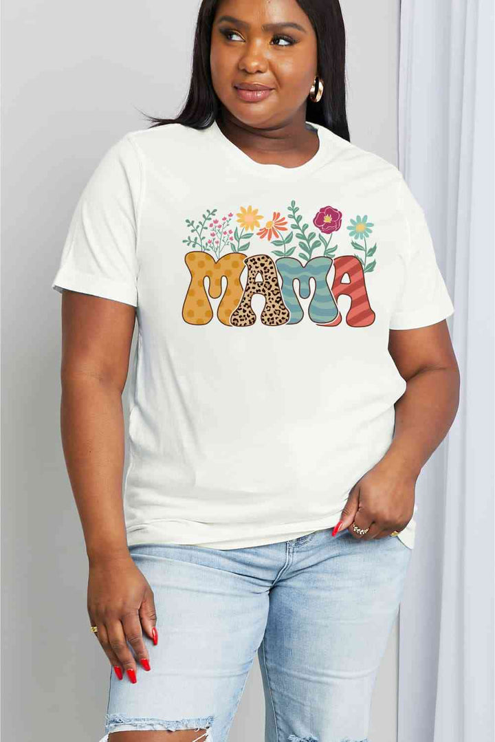 Simply Love Full Size MAMA Graphic Cotton Tee | 1mrk.com