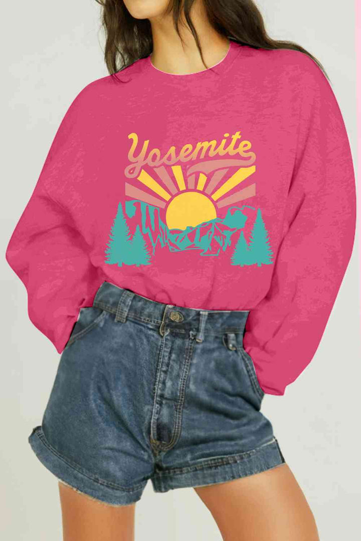 Simply Love Simply Love Full Size YOSEMITE Graphic Sweatshirt |1mrk.com