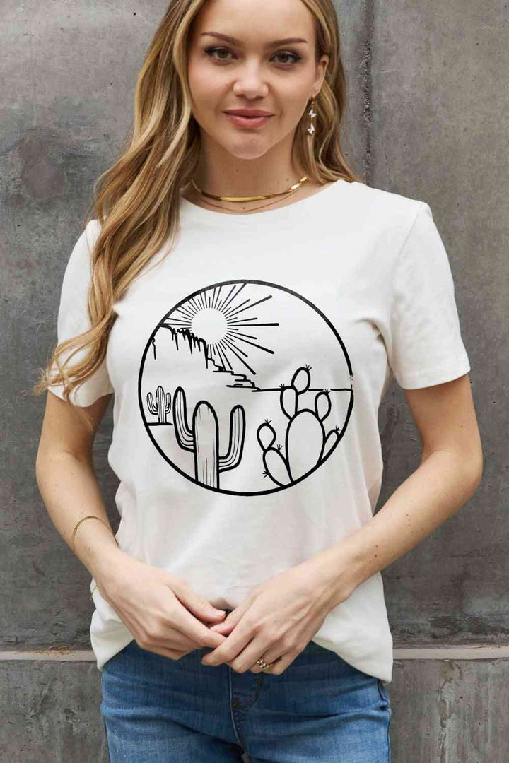 Simply Love Full Size Desert Graphic Cotton Tee | 1mrk.com