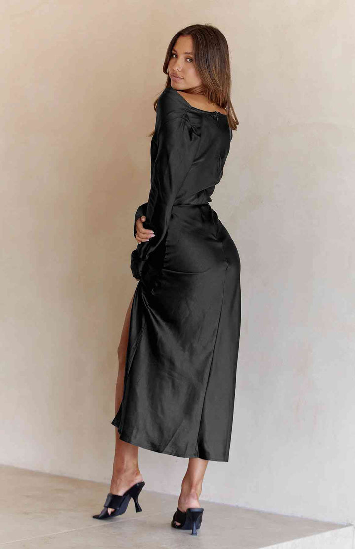 Cowl Neck Long Sleeve Maxi Dress | 1mrk.com