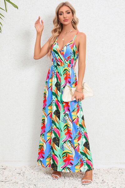 Printed Surplice Maxi Cami Dress | Trendsi