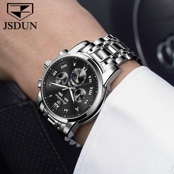 JSDUN  8718 Top Watch for Men Luxury Brand Avec Date Mechanical JSDUN