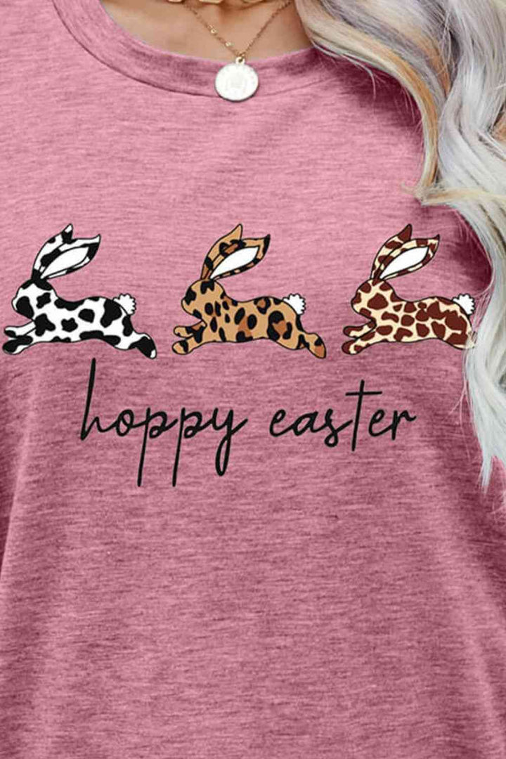 HOPPY EASTER Bunny Graphic Tee Shirt | 1mrk.com