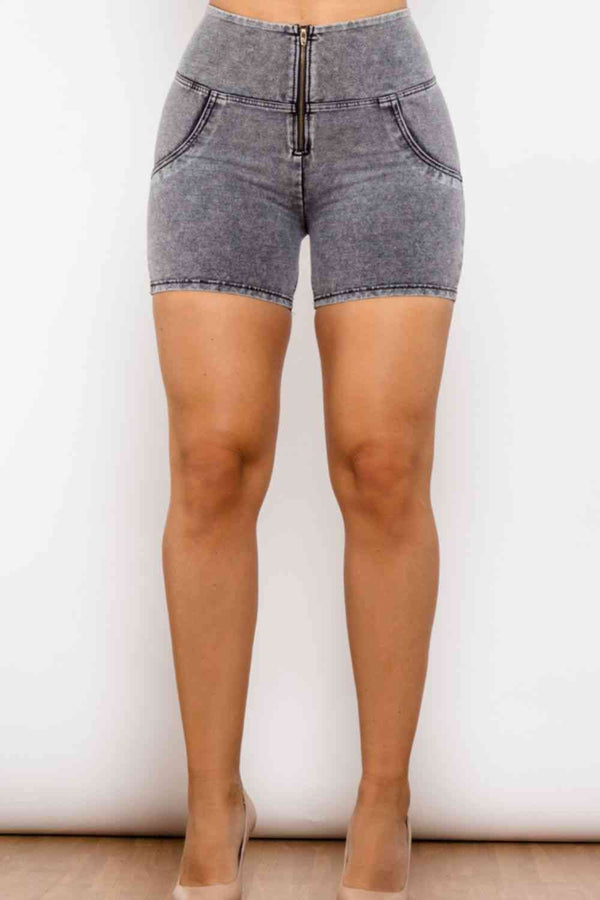 Full Size Zip Closure Denim Shorts | 1mrk.com