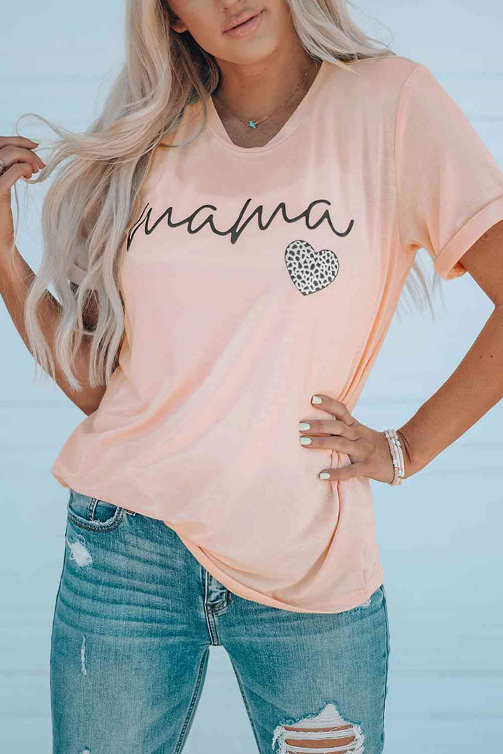 MAMA Heart Graphic Tee Shirt | 1mrk.com