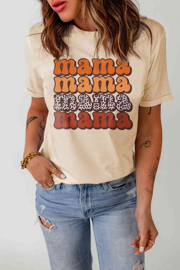 MAMA Graphic Cuffed Sleeve Tee | 1mrk.com