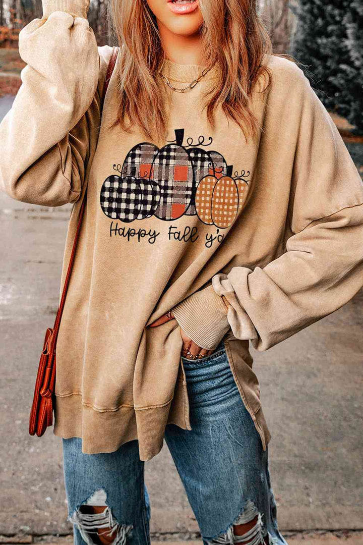 HAPPY FALL Y'ALL Graphic Sweatshirt |1mrk.com