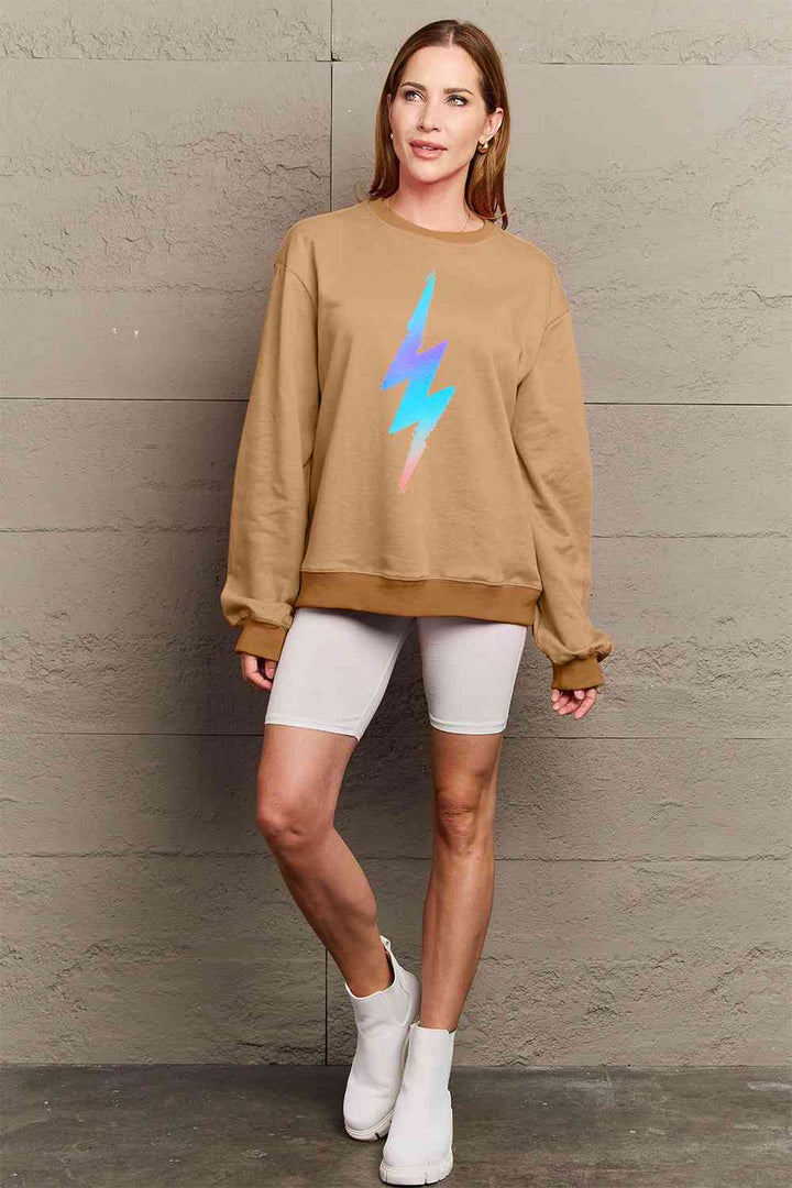 Simply Love Full Size Graphic Round Neck Sweatshirt |1mrk.com