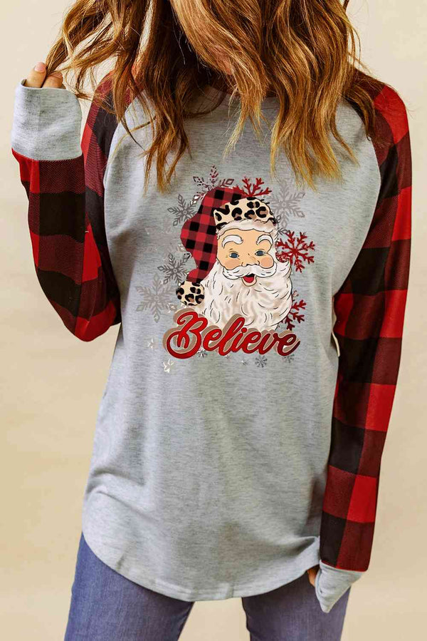 Santa Graphic Long Sleeve T-Shirt | 1mrk.com