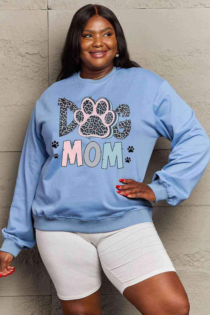 Simply Love Simply Love Full Size DOG MOM Graphic Sweatshirt |1mrk.com