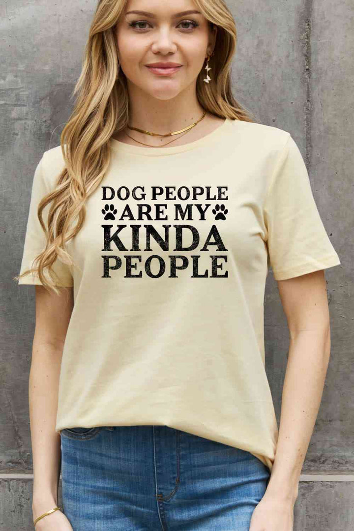 Simply Love Full Size DOG PEOPLE ARE MY KINDA PEOPLE Graphic Cotton Tee | 1mrk.com