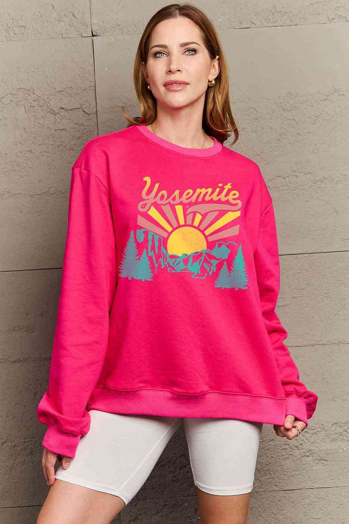 Simply Love Simply Love Full Size YOSEMITE Graphic Sweatshirt |1mrk.com