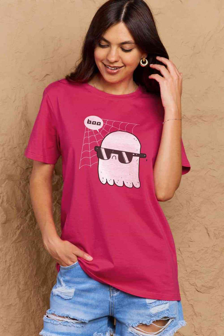 Simply Love Full Size BOO Graphic Cotton T-Shirt | 1mrk.com