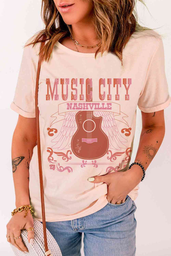 MUSIC CITY Cuffed Short Sleeve Tee | 1mrk.com