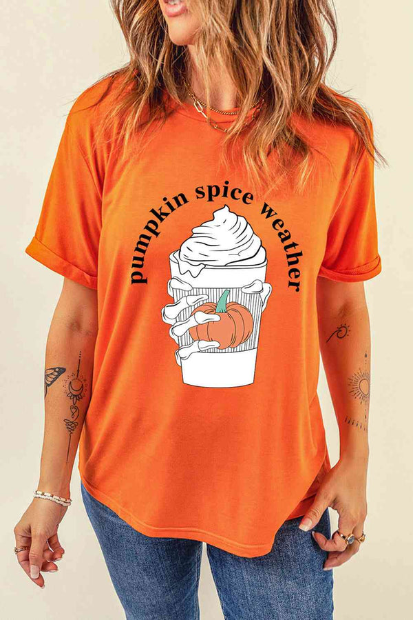 PUMPKIN SPICE WEATHER Graphic T-Shirt | 1mrk.com