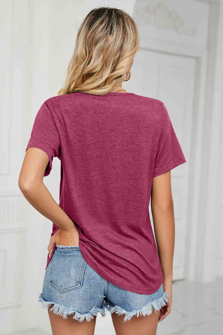 Short Sleeve V-Neck T-Shirt | 1mrk.com