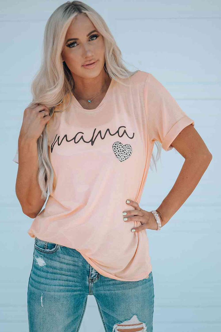 MAMA Heart Graphic Tee Shirt | 1mrk.com