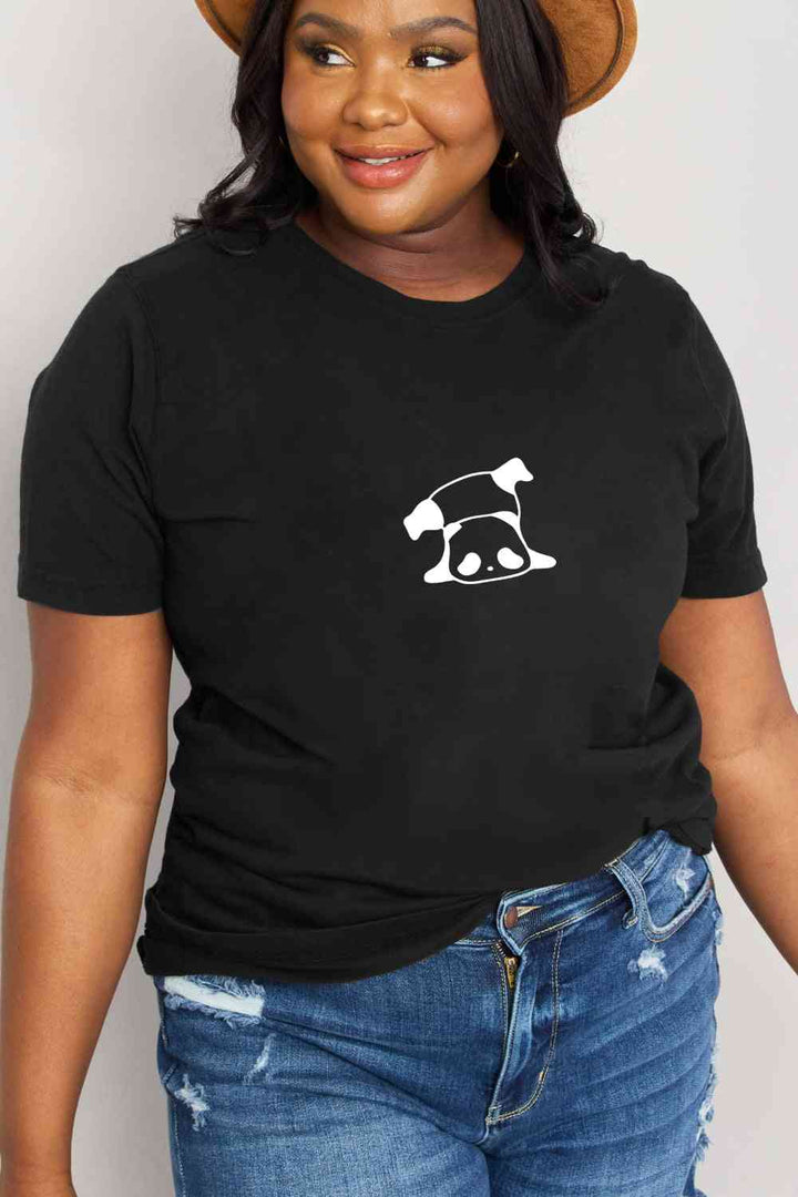 Simply Love Full Size Panda Graphic Cotton Tee | 1mrk.com