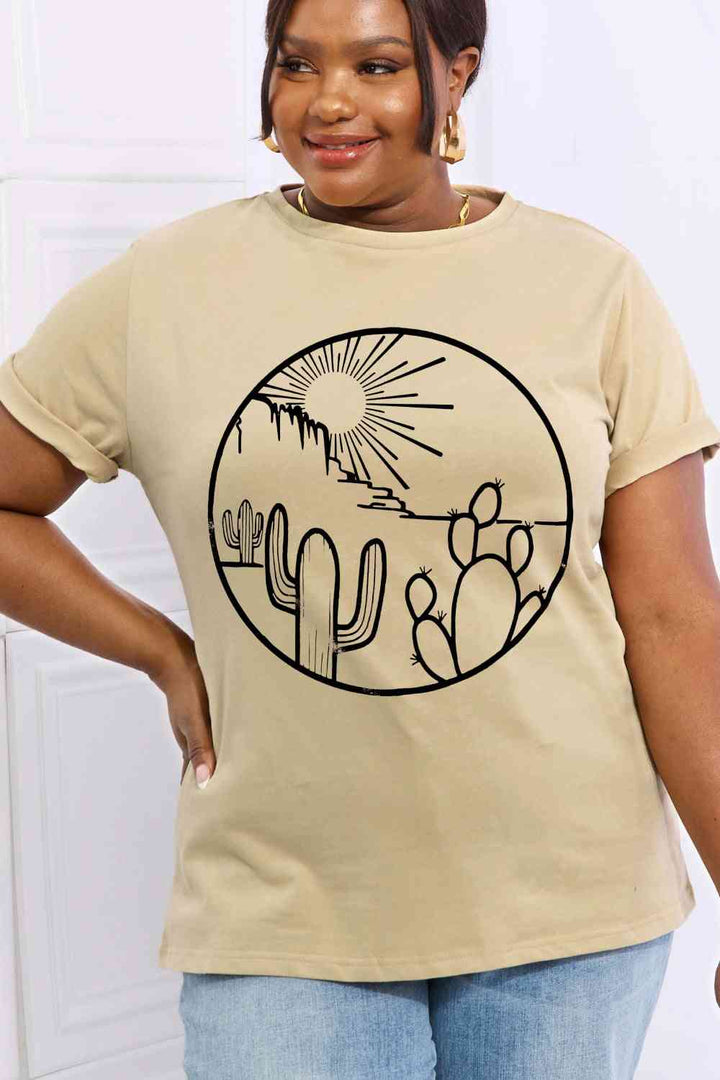 Simply Love Full Size Desert Graphic Cotton Tee | 1mrk.com