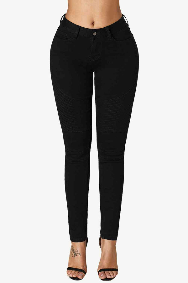 Mid-Rise Waist Skinny Pocketed Jeans | 1mrk.com