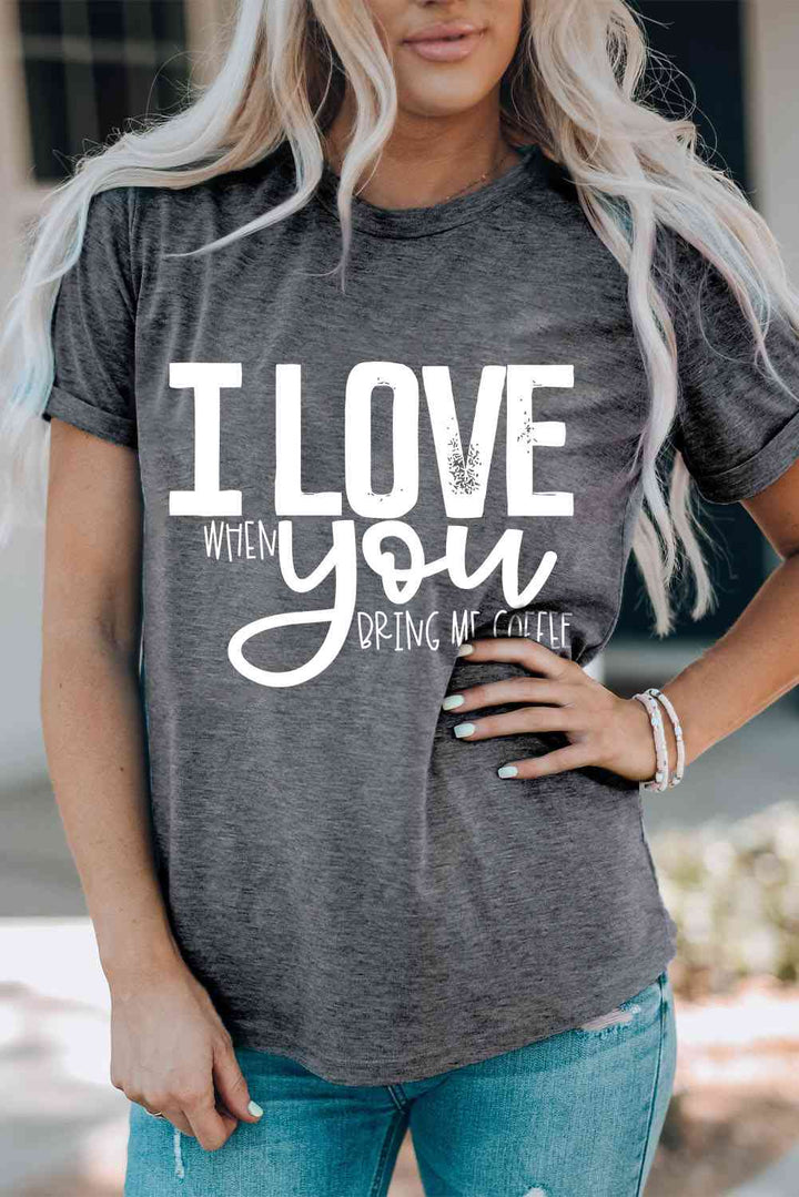 I LOVE YOU Crewneck T-Shirt | 1mrk.com