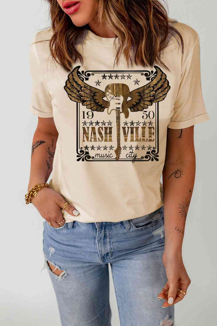 NASHVILLE MUSIC CITY Graphic Tee Shirt | 1mrk.com