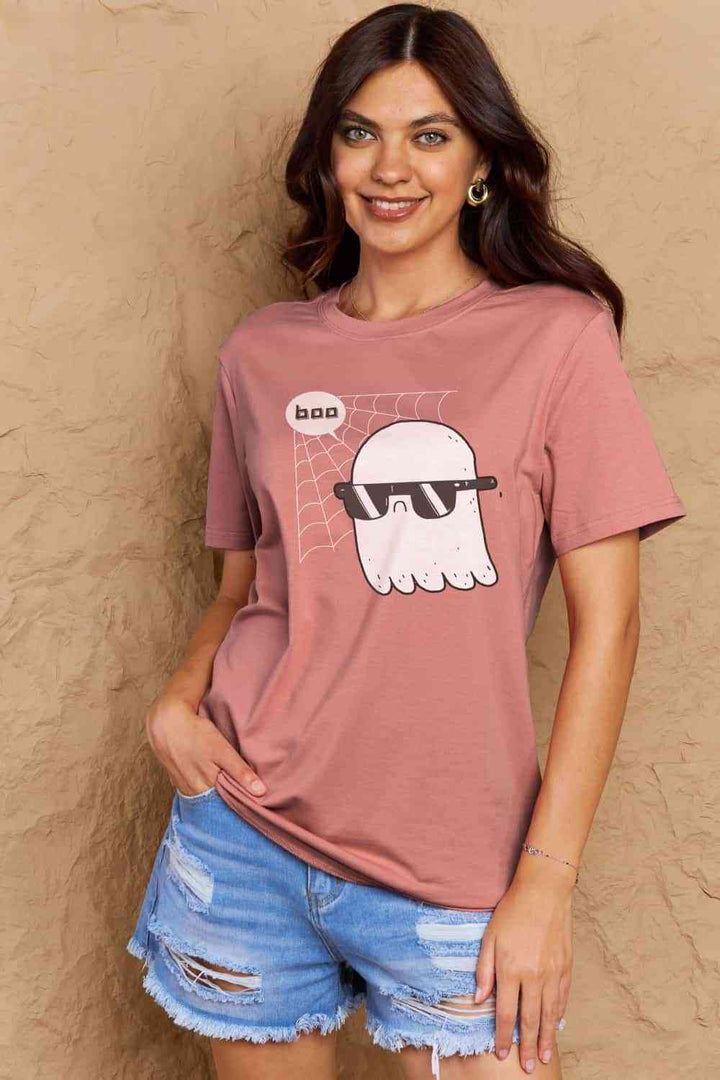 Simply Love Full Size BOO Graphic Cotton T-Shirt | 1mrk.com