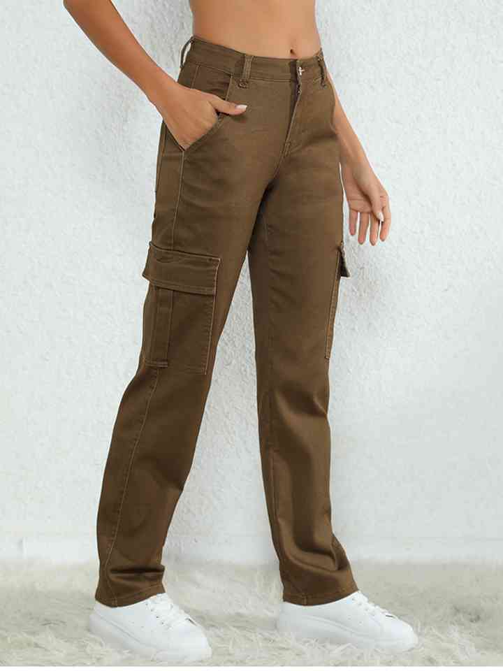 Full Size Buttoned Jeans | 1mrk.com