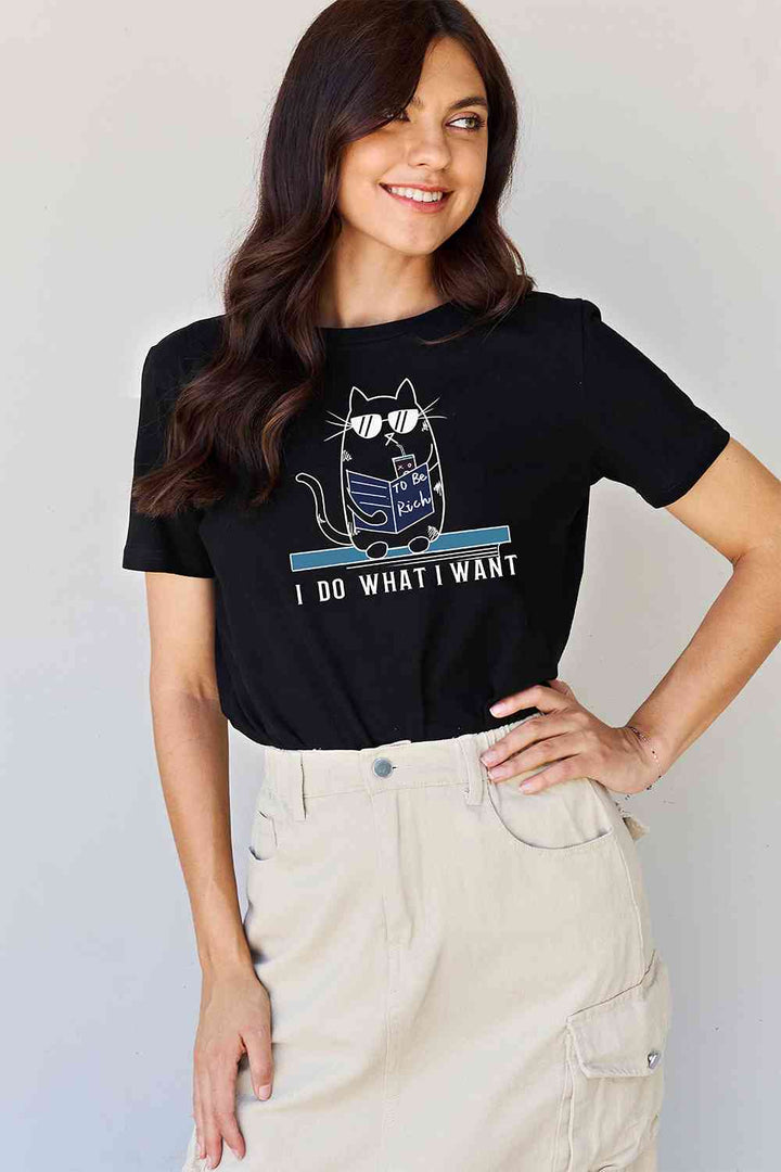 Simply Love Full Size I DO WHAT I WANT Graphic T-Shirt | 1mrk.com